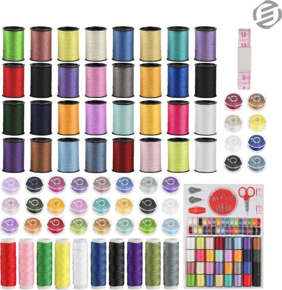 Equivera Naaigaren voor Naaimachine - Naaigaren Set - Naaigaren - Naai ...