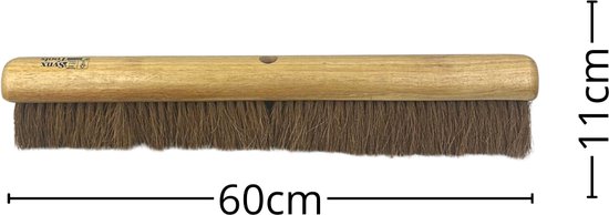Synx Tools Bezem los 60 cm Zaalveger - Cocosharen - Zachte haren - Zonder Steel - Binnenbezem van Synx Tools — afbeelding 3