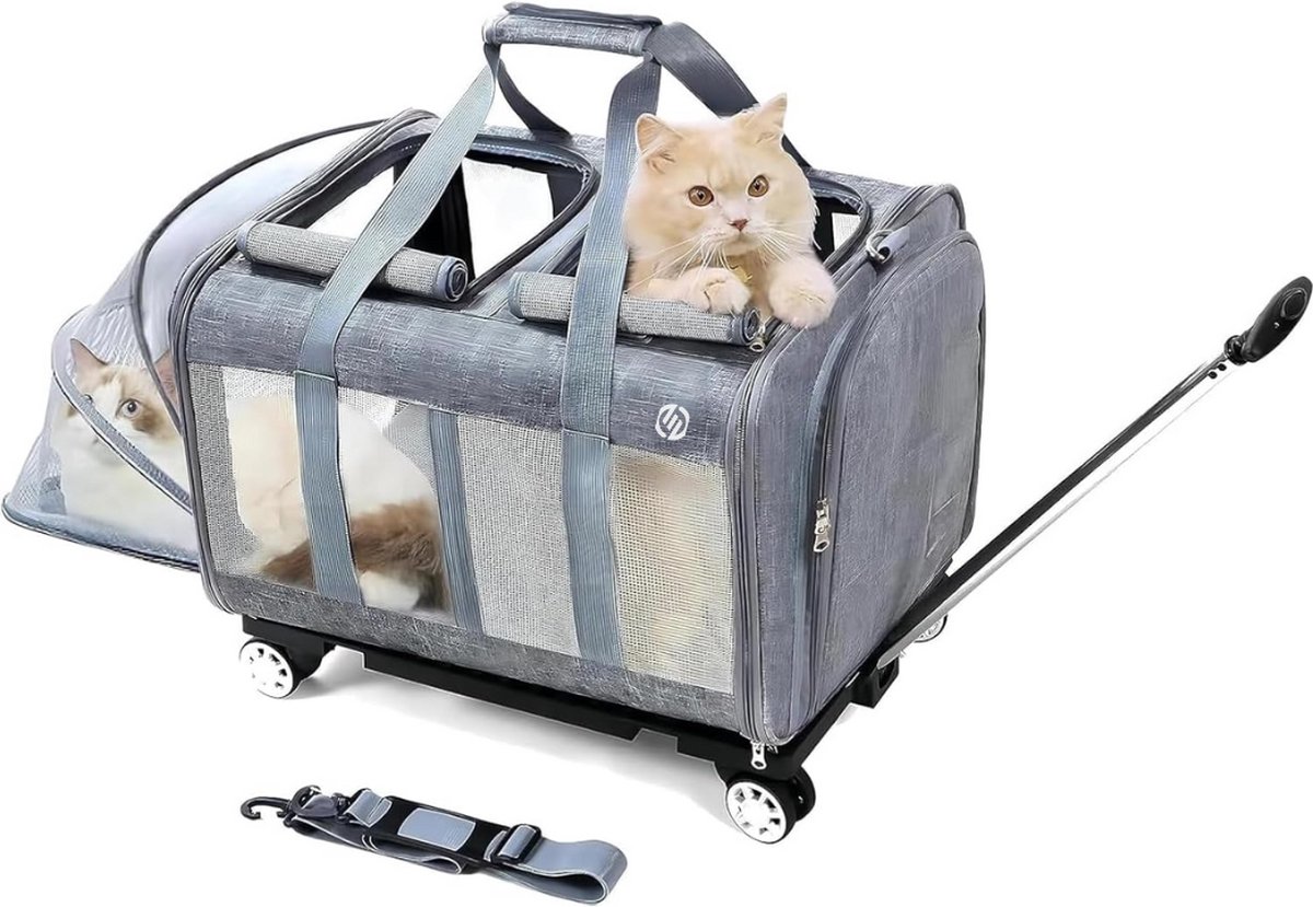 Equivera Katten Vervoersbox - Kattenvervoersbox - Reistas Katten - Reismand - Kattendraagtas - Transporttas