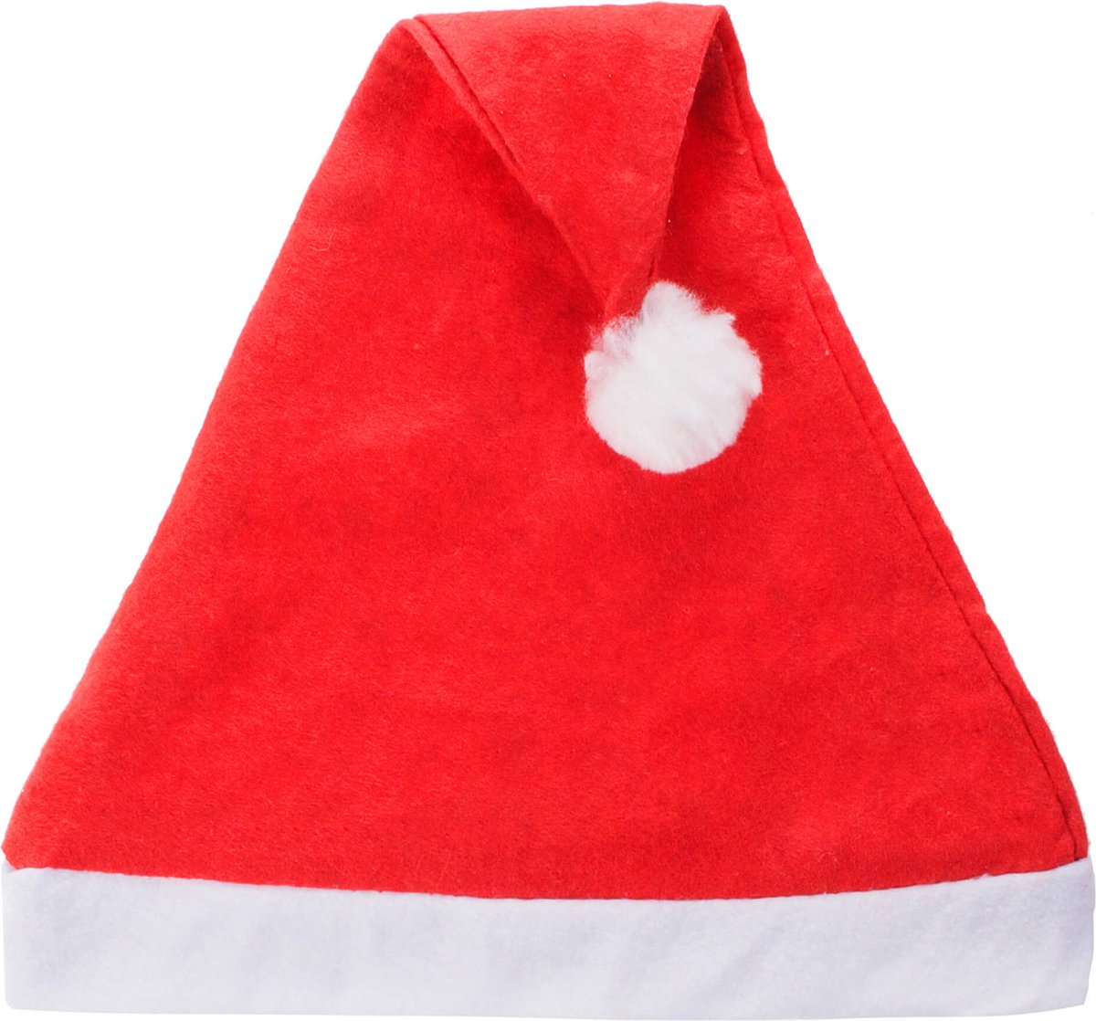Springos Kerstmanmuts - Kerstmanhoed - Kerstmanoutfit - Rood - Polyester