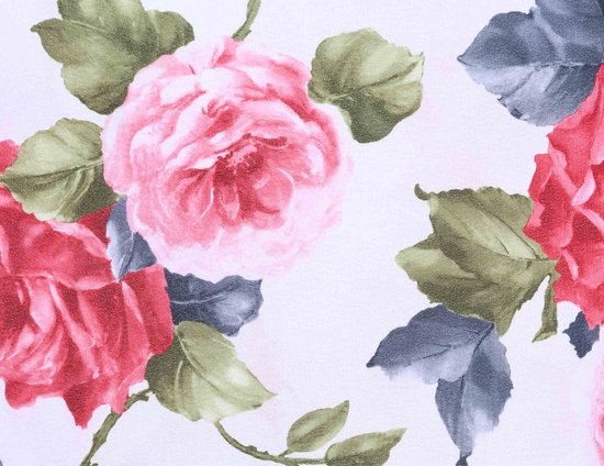 Maxi Bloemenjurk met Stretch en Ruches