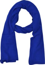 Kasjmier sjaal Coco - Organic Luxe Cashmere wol - Omslagdoek extra breed - Super licht en extreem warme sjaal - Kobaltblauw
