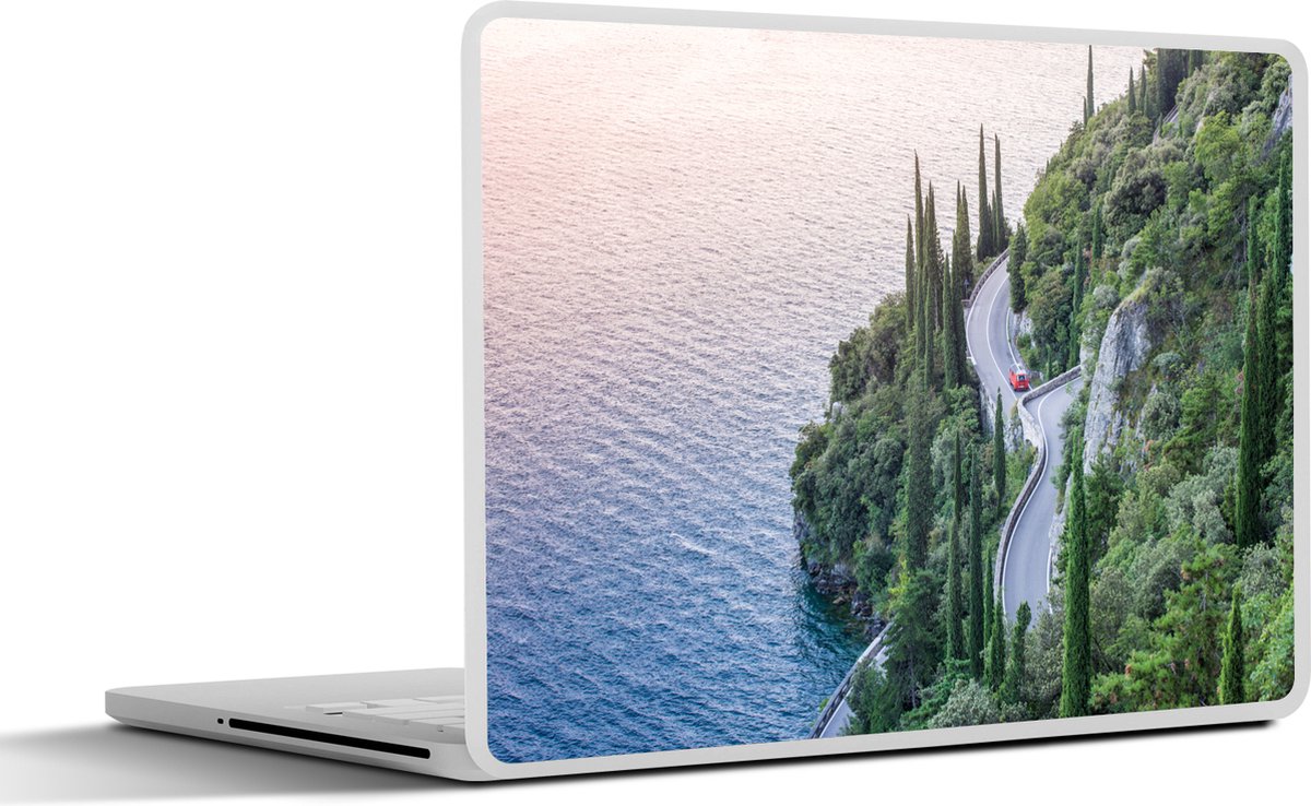 Laptop sticker - 17.3 inch - Gardameer - Weg - Bergen - 40x30cm - Laptopstickers - Laptop skin - Cover