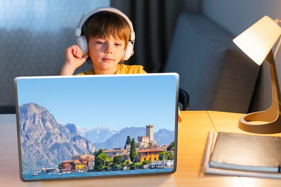 Autocollant pour ordinateur portable - 15,6 pouces - Lac de Garde - Berg - Ville - 36x27,5cm - Autocollants pour ordinateur portable - Skin pour ordinateur portable - Housse