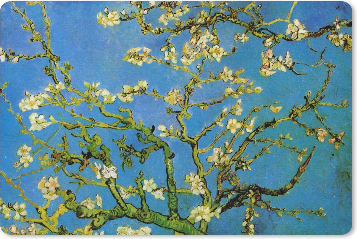Muismat 27x18 cm - Mousepad Amandelbloesem - Vincent van Gogh - Muismatten