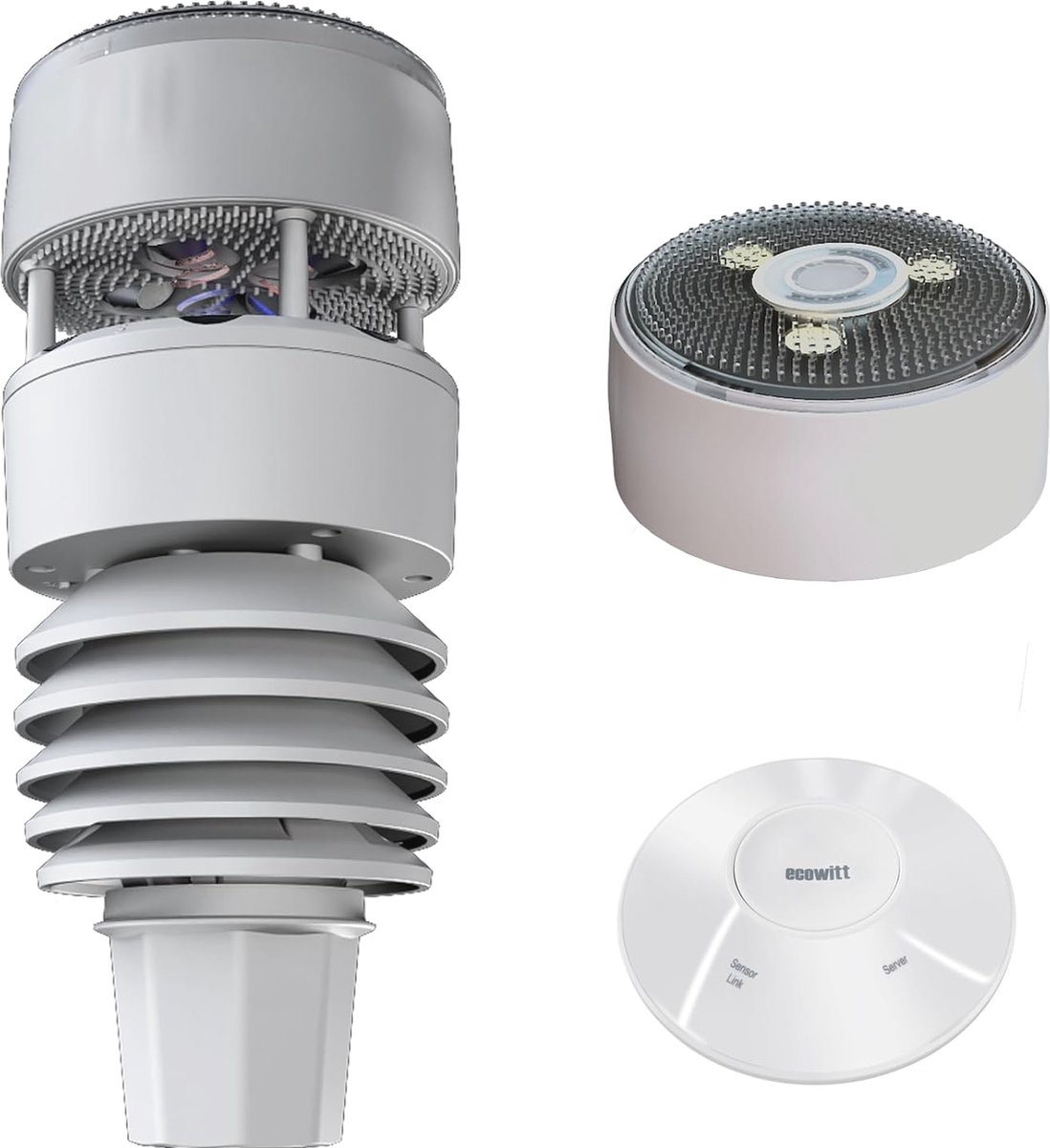 Draadloos 7-in-1 Weerstation met Buitensensor en Wifi Hub voor Thuis