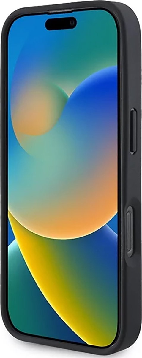 Mercedes-Benz Backcase hoesje geschikt voor iPhone 16 Pro - Effen Zwart - Kunstleer