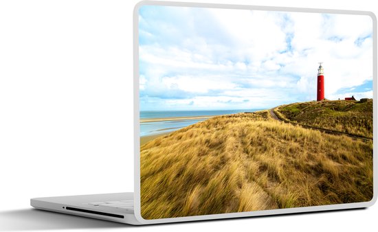 Sticker pour ordinateur portable - 15,6 pouces - Plage - Phare - Dune