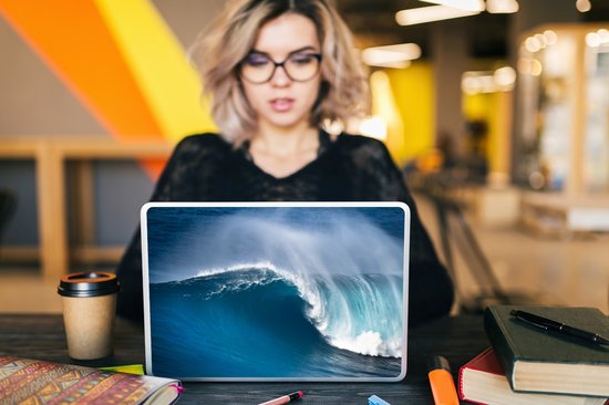 Laptop sticker - 14 inch - Zee - Golf - Hawaii - 32x5x23x5cm - Laptopstickers - Laptop skin - Cover