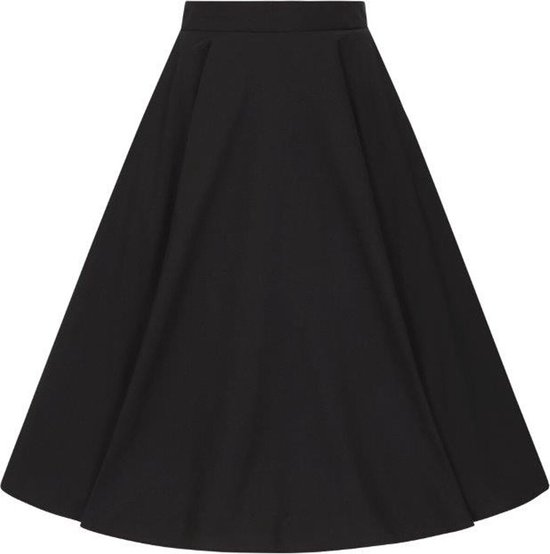 Jupe Hell Bunny Abi années 50, Medium longue, noire, XL, Katoen, femme - Basics