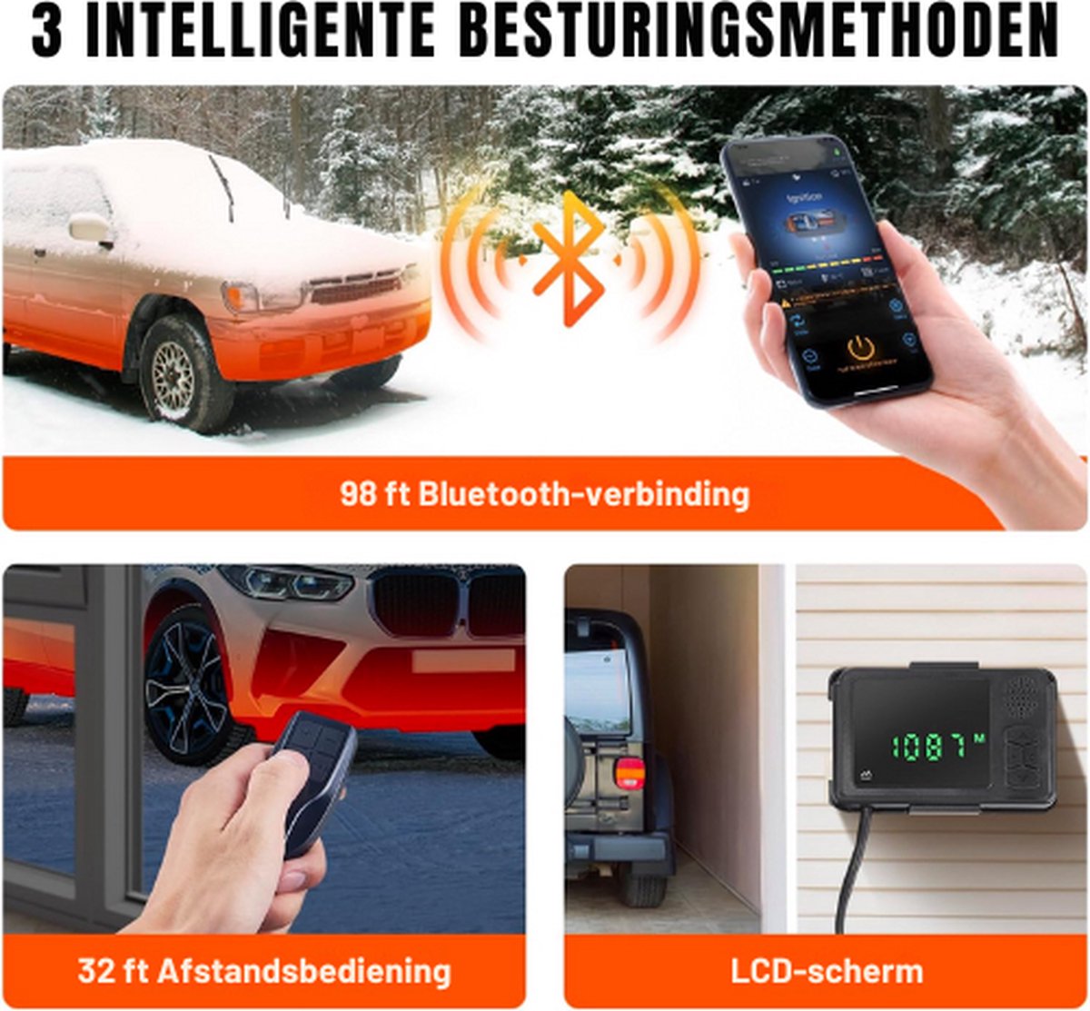Diesel Standkachel, LCD Monitor Schakelaar