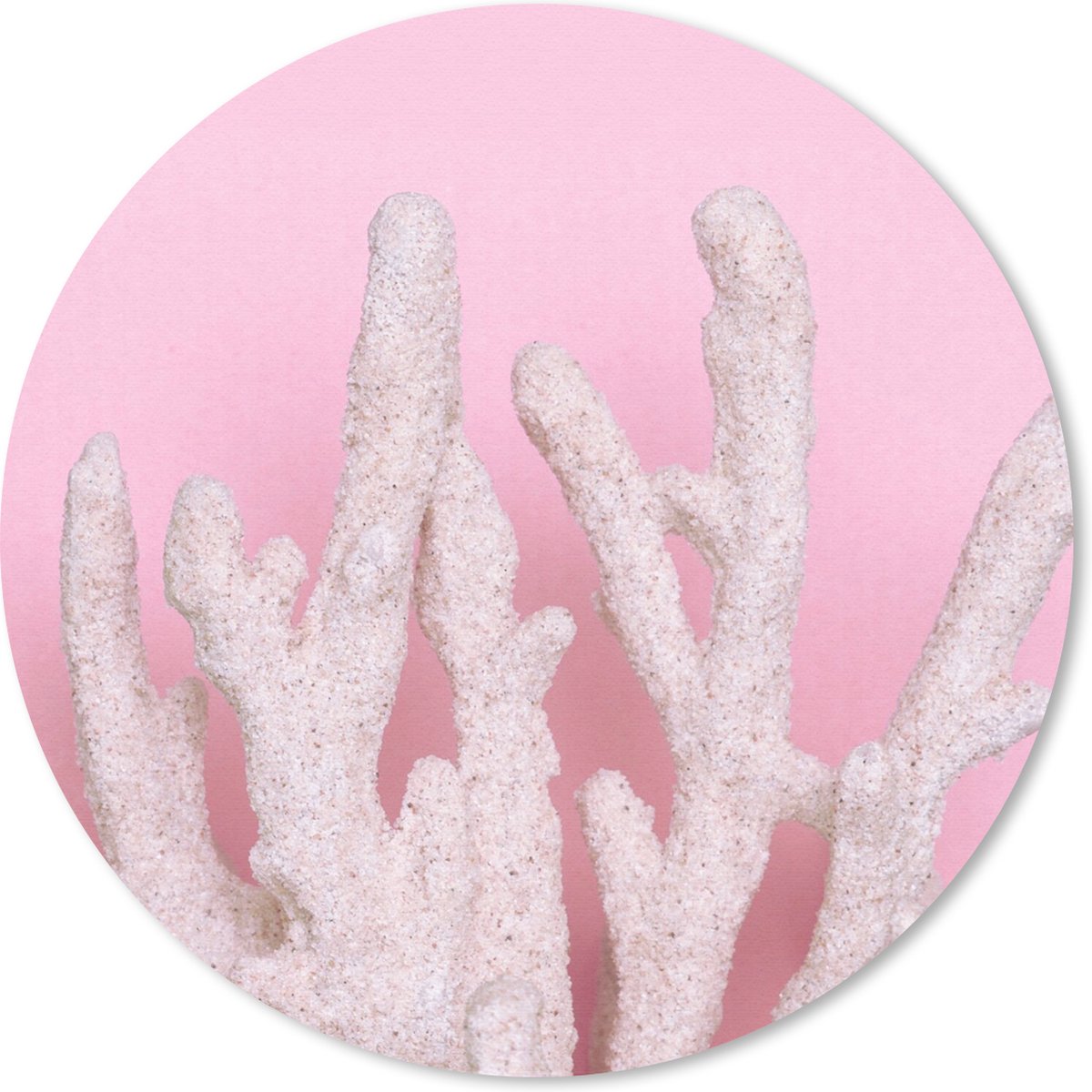Muismat rond 30x30 cm - Mousepad Koraal - Roze - Zomer - Ronde muismatten