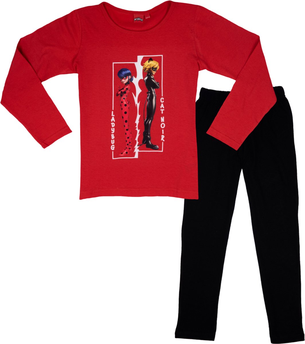 Miraculous Ladybug Pyjama - Rood/Zwart - Maat 134/140