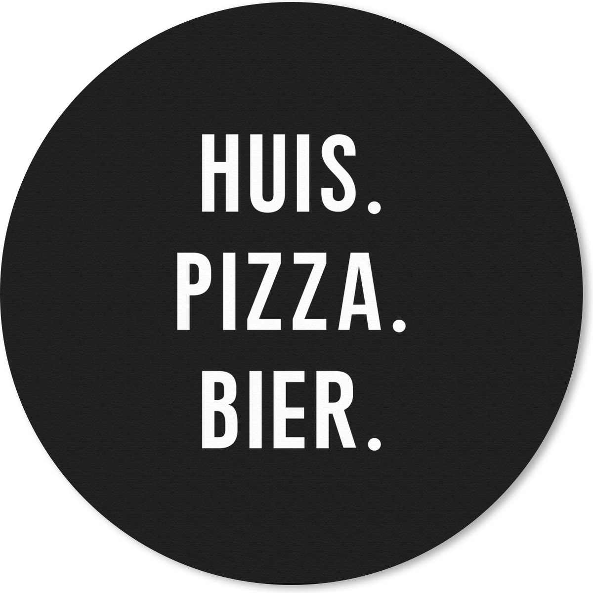Muismat rond 20x20 cm - Mousepad Quote - Bier - Eten - Ronde muismatten