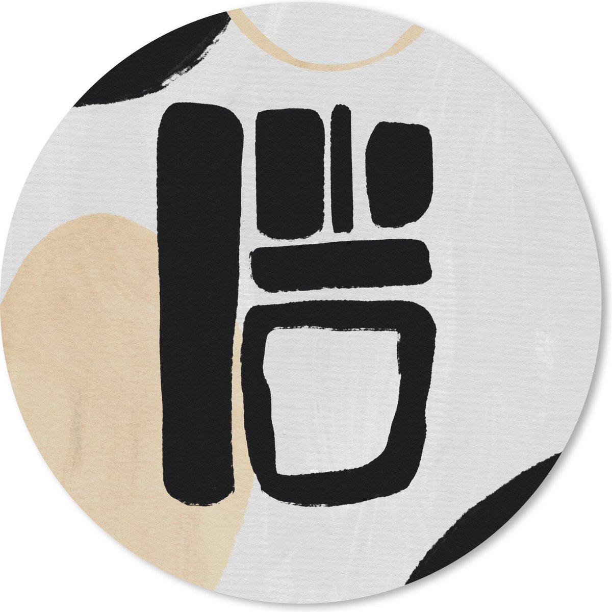 Muismat rond 40x40 cm - Mousepad Kunst - Geometrische vormen - Abstract - Ronde muismatten