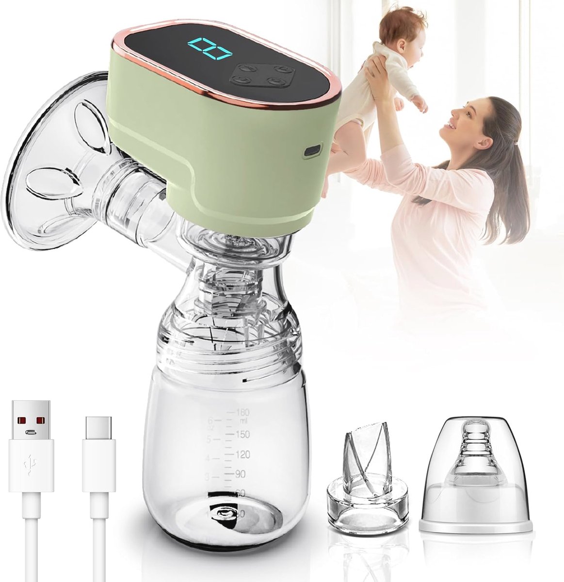 Goedkoopste Handenvrije Dubbele Draagbare Borstkolf - Elektrische Borstkolf met 4 Modi & 9 Niveaus, Laag Geluidsniveau, Comfortabel en Lichtgewicht