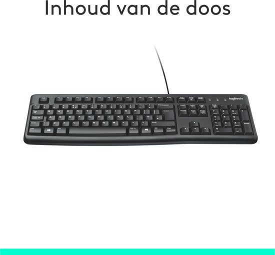 Logitech K120 - Bedraad Toetsenbord - QWERTY ISO - Zwart