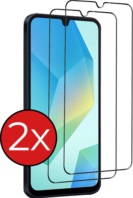 Screenprotector Geschikt voor Samsung A16 Screenprotector Glas Gehard Tempered Glass Full Cover - Screenprotector Geschikt voor Samsung Galaxy A16 Screen Protector Screen Cover - 2 PACK