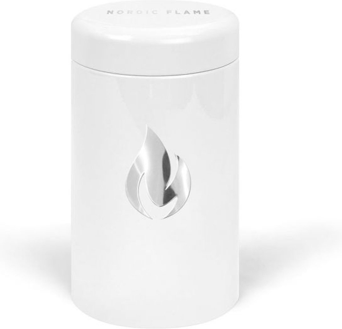 Luxe Luciferdoos - vakje voor gebruikte lucifers - Nordic Flame - Wit/Zilver