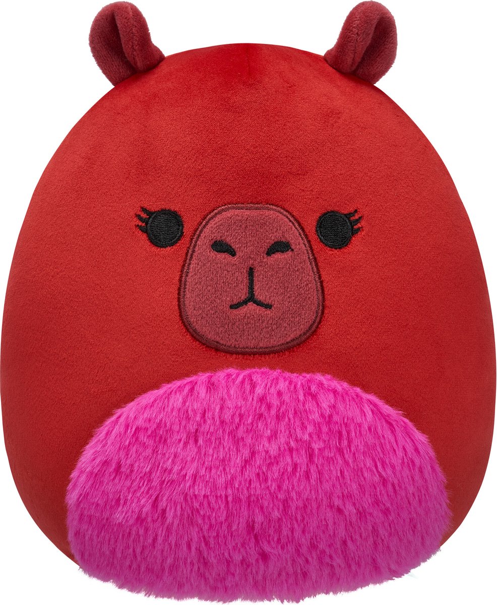 Squishmallows - marcia - maroon capybara w/fuzzy belly 19cm
