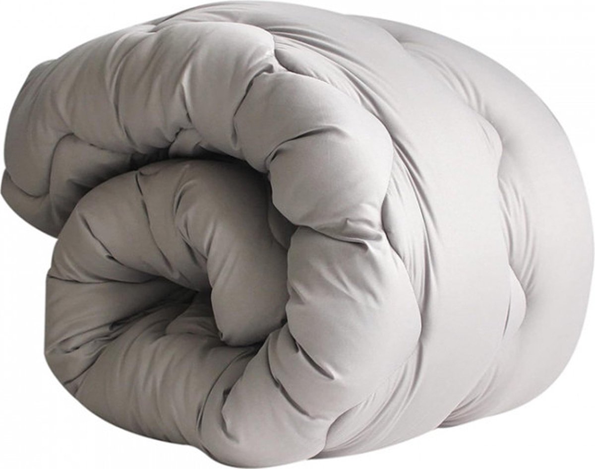 Zavelo Eazzy - Dekbed zonder Overtrek -2-persoons (200x200 cm) - Hoesloos Dekbed - Bedrukt Dekbed Beige - All year zomerdekbed & winterdekbed - Wasbaar op 60°C