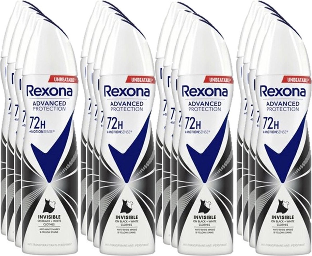 Goedkoopste Rexona Deo Spray - Invisible Diamond 72H - Voordeelverpakking 12 x 150 ml