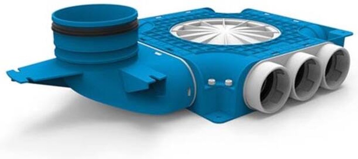 Vent-Axia Uniflexplus samengestelde verdeler 9 x Ã˜69mm met verticale tuit Ã˜125mm