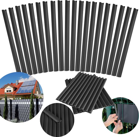 Bevestigings Clips voor Vlechtband montagemiddelen voor afscherming 19 cm, 20 stuks