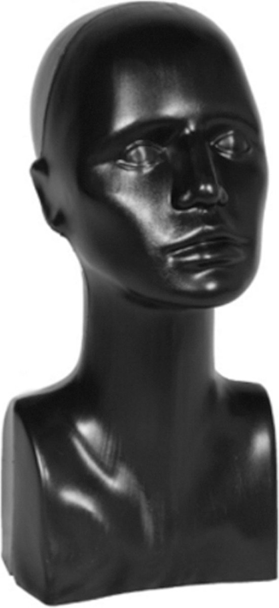 Gruppo Corso Paspop Hoofd Dames Zwart - Mannequin Hoofd - Etalage Hoofd