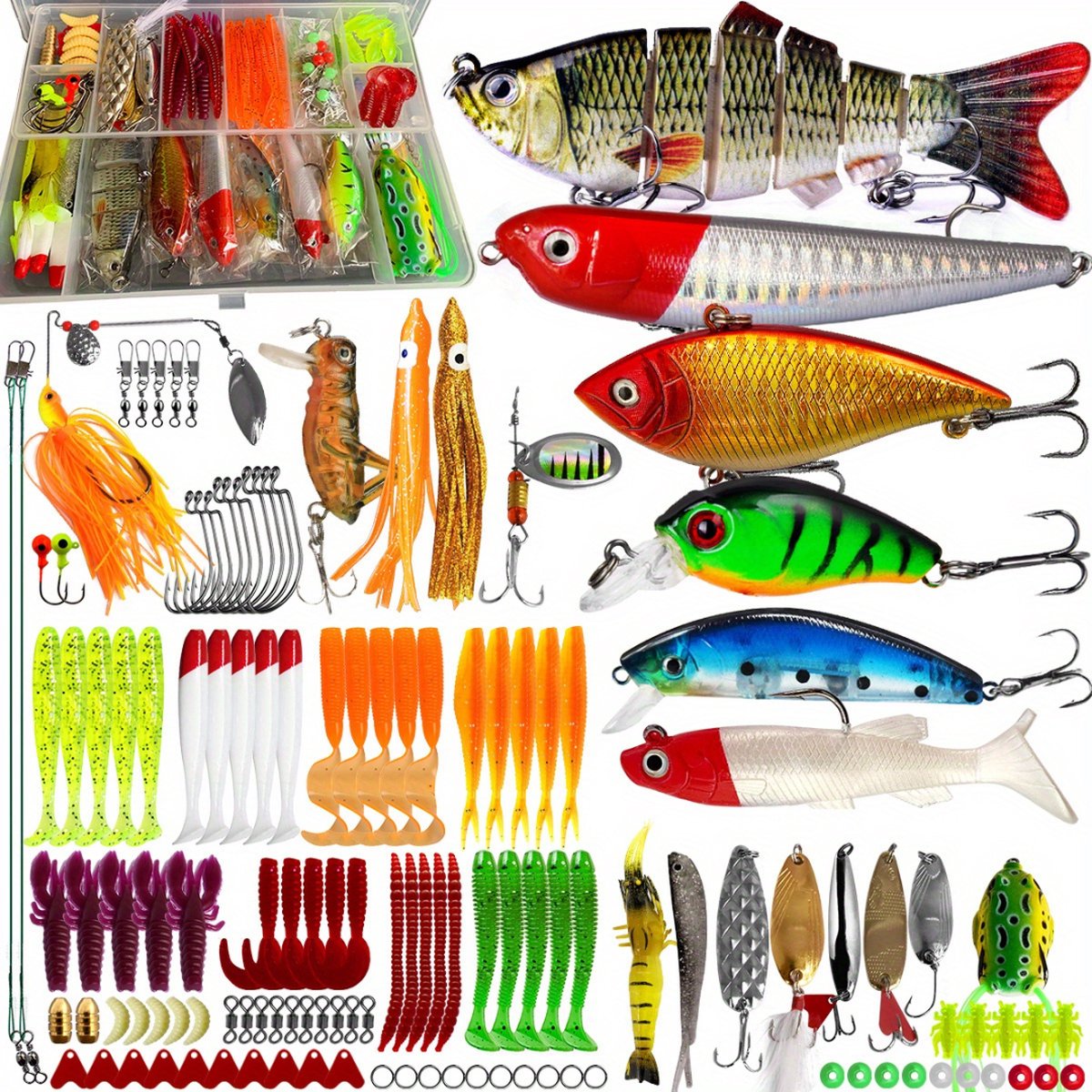 Bovista Visspullen - Viskoffer - Tacklebox - Kunstaas - Vis Accessoires - Hengelsport - Spullen - Roofvis - Karper - Snoek - 130 delig