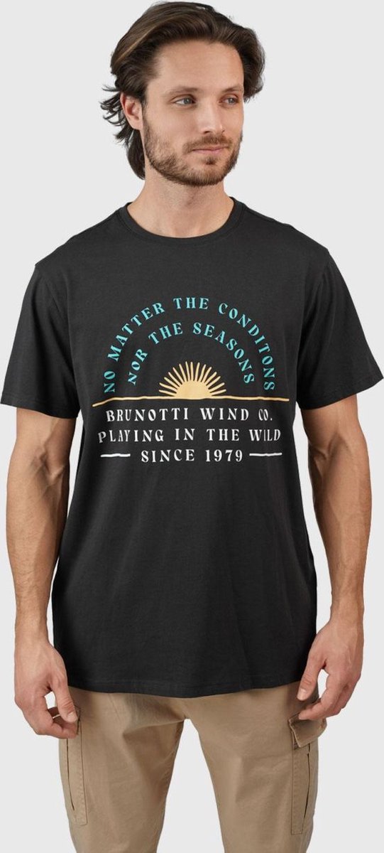 Brunotti Leeway Heren T-shirt – M Zwart
