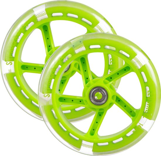 2 stuks reservewielen voor step met ABEC-9 kogellagers, voor de meeste scooters, scooters, zwart, 110 mm
