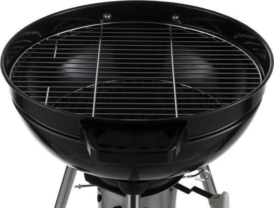 Mustang Basic 57 Houtskoolbarbecue - Kogelbarbecue 57 cm - Ø54 cm Grillrooster - Dekselthermometer - met Wielen - kleur Zwart van Mustang — afbeelding 2