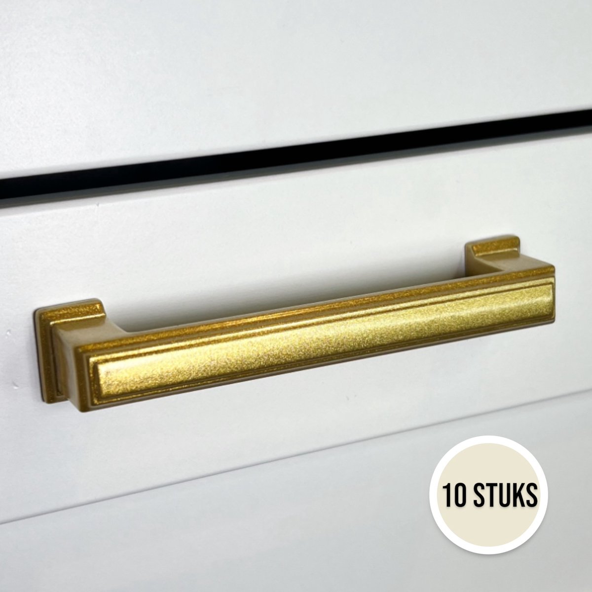 Handgreep Goud RVS – 128mm – ''Amsterdam'' – 10 Stuks – Hoge Kwaliteit – Meubelgreep | Keukengreep – Kastgreep – Ladegreep – Incl. Schroeven