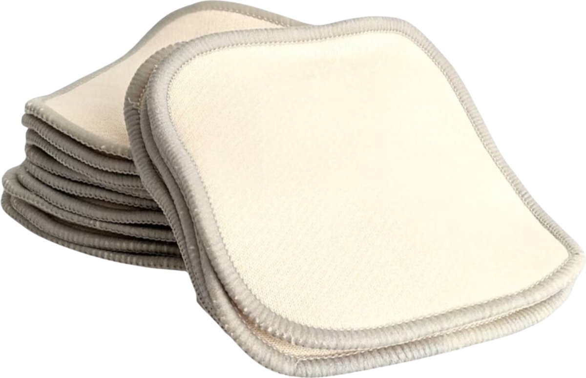 Goedkoopste 10 Herbruikbare Bamboe make-up remover pads - Herbruikbare Wasbare wattenschijfjes - Duurzame wattenschijfjes - Milieu vriendelijk - 8cmx8cm