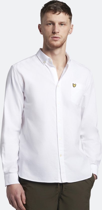 Lyle and Scott - Chemise Wit - Taille L - Coupe regular