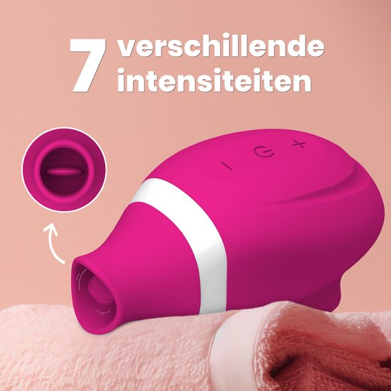 ❤ Vibrateurs pour femmes Vibromasseur à pression de léchage de clitoris 2-en-1 - Vibromasseur de langue - Pression de clitoris - Piston - Sex Toys - Jouets sexuels