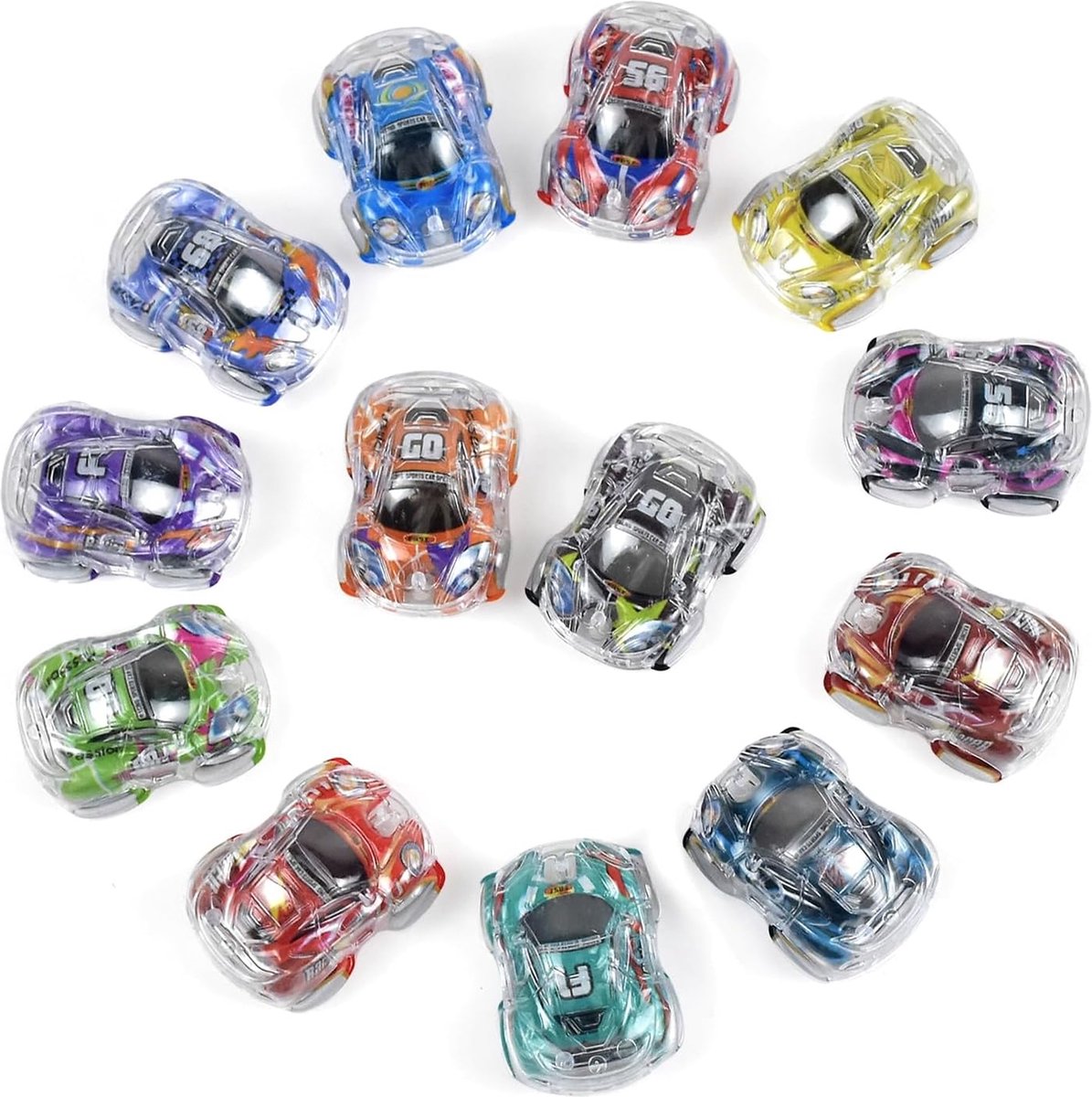 Partizzle 50x Speelgoed Autos - Pull Back Autotjes - Zelfrijdend Auto - Speelgoedauto Uitdeelcadeautjes - Grabbelton Traktatie Cadeautjes voor Kinderen & Peuters - Jongens - 5 cm — afbeelding 8