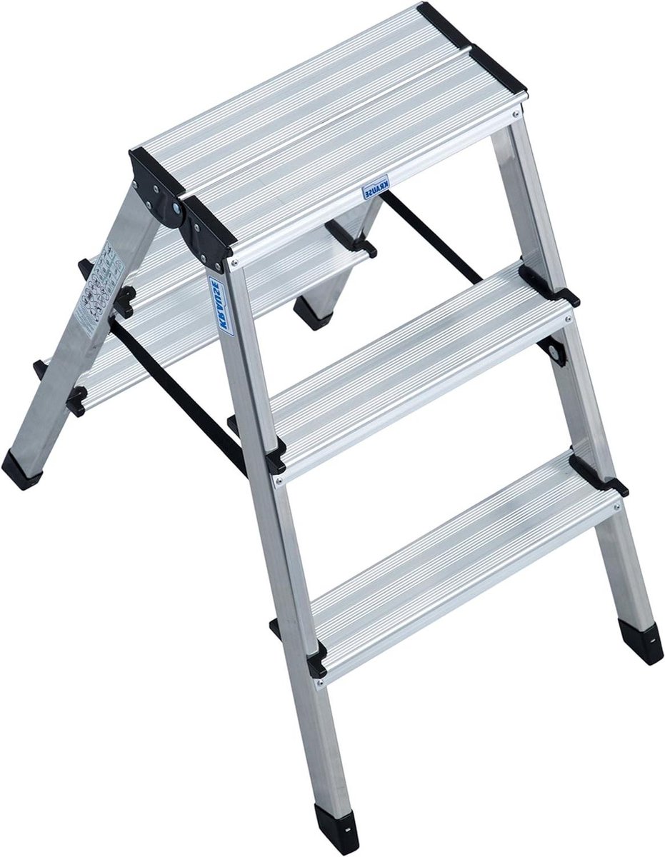 Dubbele ladder 2 x 3 treden Dopplo multifunctioneel 120328 Ladder