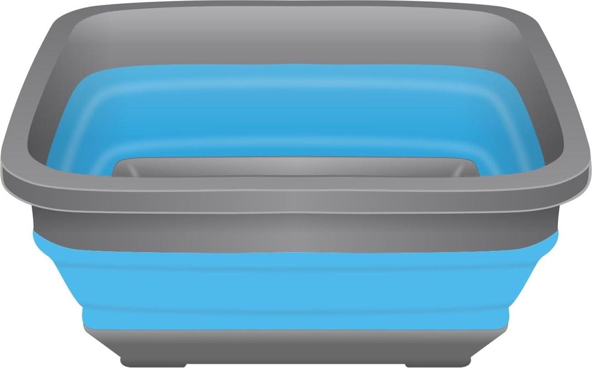 Goedkoopste Opvouwbare afwasteil multifunctionele - badkameropbergkom - draagbare organizer - ruimtebesparende opbergdoos - keuken - badkamer - camping - blauwgrijs Opvouwbare afwasteil