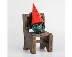 Lapi Toys - Dungeons and Dragons Dice Jail Dunce - DnD - D&D - Dobbelsteen Gevangenis - Chair & Hat - Resin - Bronskleurig