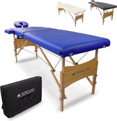 Mobiclinic CM-01 Light - Inklapbare massagetafel - 186x60 cm - Massagebed - Mobiele Massagetafel - Hoofdsteun - In hoogte verstelbaar - Massage - Draagbaar - Hout - Tot 250kg - Blauw