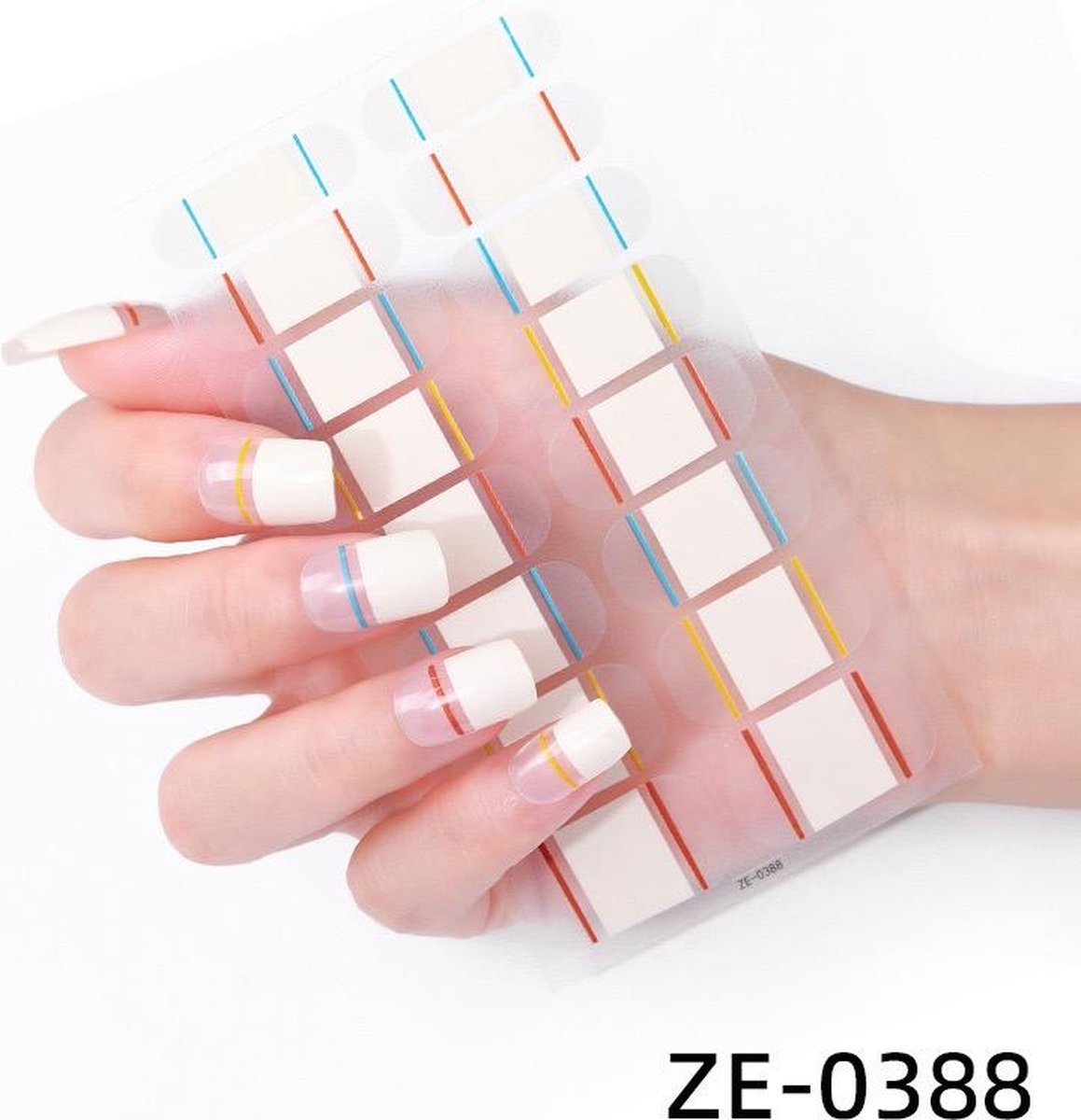 Goedkoopste Prachtige nieuwe design NagelStickers Met Nagelvijlen/ 1 vel , 16 tips/ Manicure Nagel stickers / Nail stickers