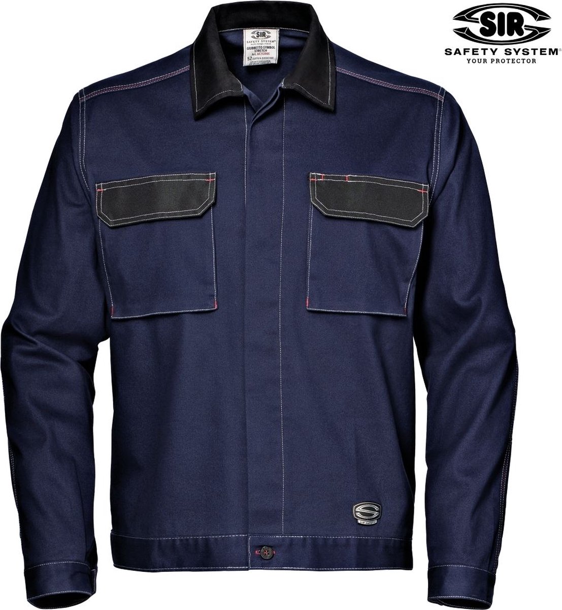 SIR SAFETY SYMBOL STRETCH Stof Werkjas HEREN Veiligheidsjas Donkerblauw - Vuil en waterafstotende stof - Voor lente en herfst - Ergonomische Pasvorm - Stretchstof