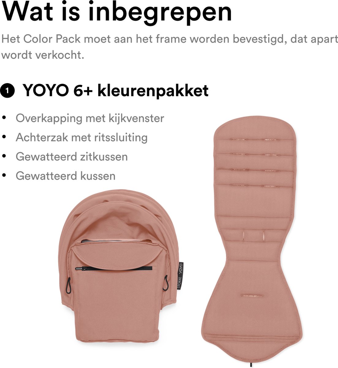 Stokke YOYO 6+ Color Pack Ginger Textiel met Uitschuifbare - afbeelding 3