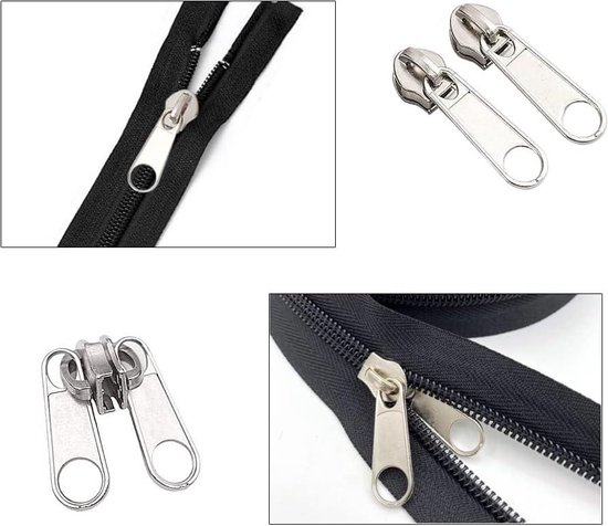 52 stuks reserveritssluiting voor ritssluiting, reparatieset