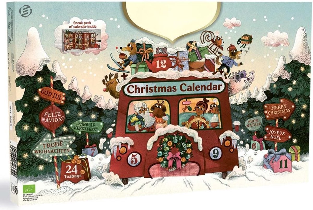 Equivera Adventskalender - Adventskalender 2024 - 24 Dagen Aftelkalender - Kerst Adventskalender - Kerstcadeau - Sinterklaascadeau - voor Kinderen en Volwassenen - 24 Verrassingen