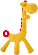 DW4Trading® Bijtring baby giraffe siliconen 12,5x8cm geel