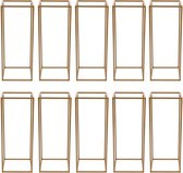 Rêverie® - Set van 10 Gouden Bloemenstandaards - 60 cm Hoge Metalen Wegwijzer voor Bruiloften, Jubilea en Feestevenementen - Luxe Bruiloftsdecoratie