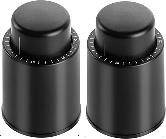[Pack de 2] Pompe à vide à Vin - Wine Saver à Vin - Pompe à vide - Bouchon à Vin - Pompe à Vin - Emballage cadeau